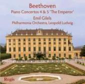 Album artwork for Beethoven: Piano Concertos 4 & 5 / Gilels