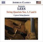 Album artwork for Benjamin Lees: String Quartets nos. 1, 5 & 6