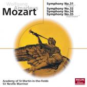 Album artwork for Mozart: Symphonies 31, 32, 34 & 35 / Marriner
