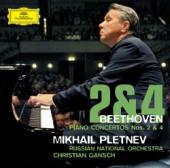 Album artwork for Beethoven: Piano Concertos 2 & 4 (Pletnev)
