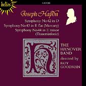 Album artwork for Haydn: Symphonies 42-44 / Goodman, Hanover