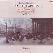 Album artwork for Faure: Piano Quartets Nos. 1 & 2 (Domus)