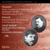 Album artwork for Glazunov, Schoeck: Violin Works. Hanslip/ODSI/Vede