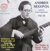 Album artwork for Andrés Segovia and His Contemporaries, Vol. 14