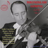 Album artwork for Bronislaw Gimpel Live, Vol. 1