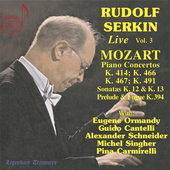 Album artwork for Rudolf Serkin Live, Vol. 3