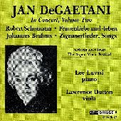 Album artwork for Jan DeGaetani in Concert, Vol.2
