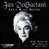 Album artwork for Jan DeGaetani Early Music Recital