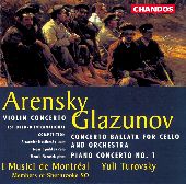 Album artwork for Arensky/Glazunov: Concertos (Turovsky)