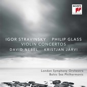 Album artwork for Glass / Stravinsky: Violin Concertos / Nebel