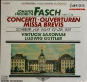 Album artwork for Fasch: Concerti, Overtures, Missa Brevis / Guttler