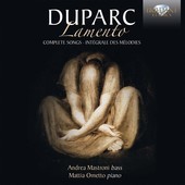 Album artwork for LAMENTO, COMPLETE SONGSof Duparc