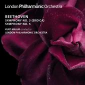 Album artwork for Beethoven: Symphonies 3 and 5 / Masur