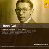 Album artwork for Gál: Chamber Music for Clarinet