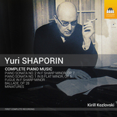 Album artwork for Yuri Shaporin: Complete Piano Music