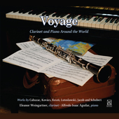 Album artwork for Voyage. Clarinet and piano around the world