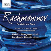 Album artwork for Rachmaninov: For Violin and Piano / Udagawa