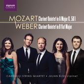 Album artwork for Mozart: Clarinet Quintet in Major, K. 581 - Weber: