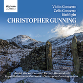 Album artwork for Gunning: Violin & Cello Concertos - Birdflight