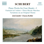 Album artwork for Schubert: Piano for Four Hands 3 / Jandó, Kollar