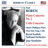 Album artwork for ROREM: PIANO CONCERTO NO. 2 / CELLO CONCERTO