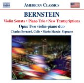 Album artwork for Bernstein: Violin Sonata / Piano Trio / New Transc