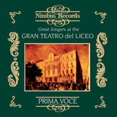 Album artwork for GREAT SINGERS AT THE GRAN TEATRO DEL LICEO