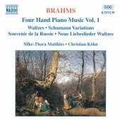Album artwork for BRAHMS : FOUR HAND PIANO MUSIC VOL. 1