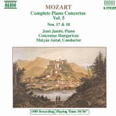 Album artwork for Mozart: Piano Concertos - Vol. 5, nos. 17 & 18