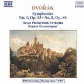 Album artwork for Dvorak: Symphonies nos. 4 & 8 (Gunzenhauser)