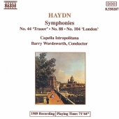 Album artwork for Haydn: Symphonies nos. 44, 88, 104 (Wordsworth)