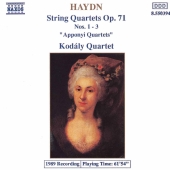 Album artwork for Haydn: String Quartets Op. 71 Nos. 1-3
