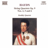 Album artwork for Haydn: String Quartets op. 9, nos. 2, 5, 6