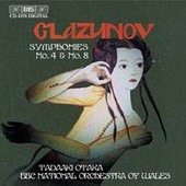 Album artwork for Glazunov: Symphonies Nos. 4 & 8 (Otaka)