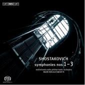 Album artwork for Shostakovich:Symphonies Nos 1 - 3 / Wigglesworth