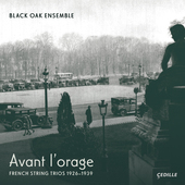 Album artwork for Avant l'orage: French String Trios 1926–1939