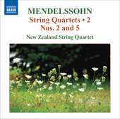 Album artwork for Mendelssohn: String Quartets nos. 2 & 5