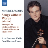 Album artwork for Mendelssohn: Songs Without Words (violin/piano)