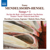 Album artwork for Fanny Mendelssohn-Hensel: Songs Vol. 1