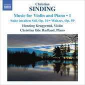 Album artwork for Sinding: Music for Violin and Piano vol.1