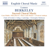 Album artwork for BERKELEY: SACRED CHORAL MUSIC