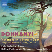 Album artwork for Dohnanyi: Nursery Song Variations, Suite OP. 19