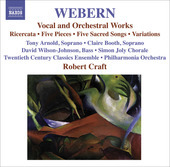 Album artwork for WEBERN - VOCAL AND ORCHESTRAL WORKS