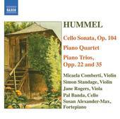 Album artwork for HUMMEL: CELLO SONATA; PIANO TRIOS
