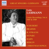 Album artwork for LEHMANN: LIEDER RECORDINGS VOL. 6, 1947 - 1949