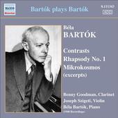 Album artwork for Bartok: Contrasts / Rhapsody no. 1 / Mikrokosmos