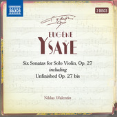 Album artwork for Eugène Ysaÿe: 6 Sonatas for Solo Violin, Op. 27 