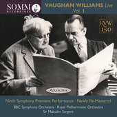Album artwork for Vaughan Williams Live, Vol. 1