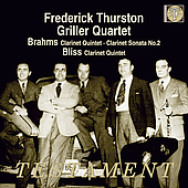 Album artwork for FREDERICK THURSTON/GRILLER QUARTET PLAY BRAHMS