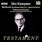 Album artwork for Beethoven: SYMPHONIES NOS 4 & 5 , Egmont / Klemper